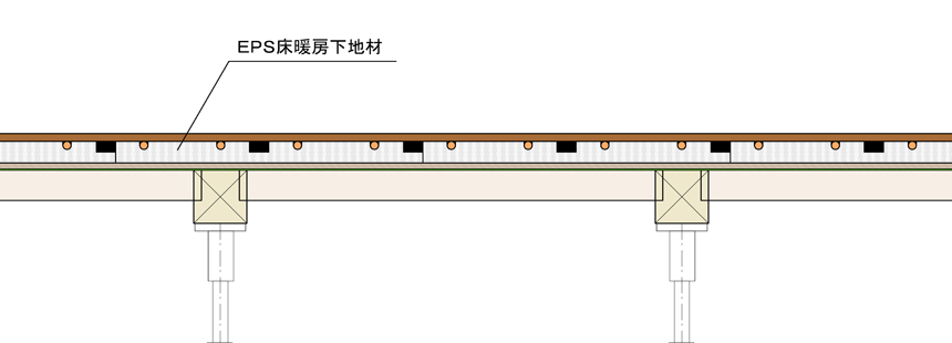 在来木造の天井廻り（繊維系吹込み断熱との取り合い）